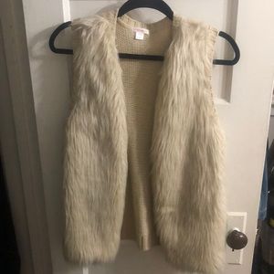 Faux fur vest
